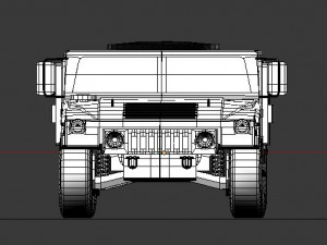 black hmmwv Modèle 3D