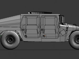 black hmmwv Modèle 3D