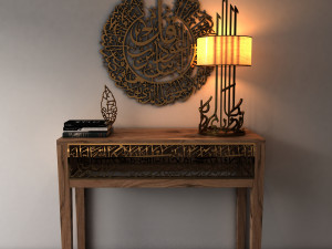 arabic calligraphy console Modèle 3D