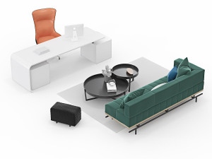 sofa director office Modello 3D