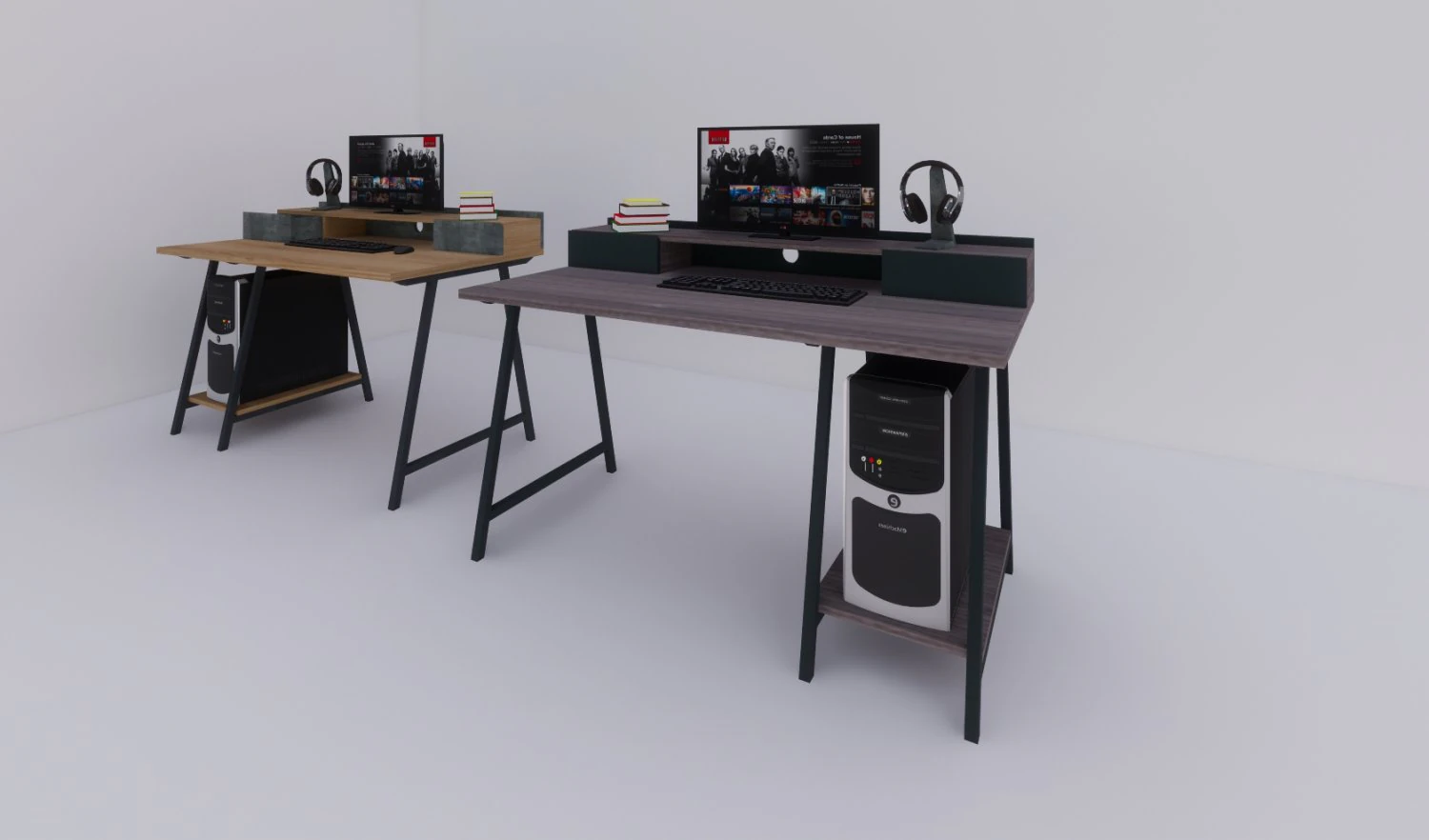 computer desk 3D Model .c4d .max .obj .3ds .fbx .stl .blend