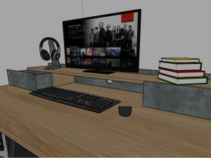 computer desk 3D मॉडल