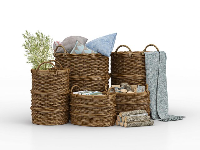 basket fruit Modelo 3D .c4d .max .obj .3ds .fbx .stl .blend 