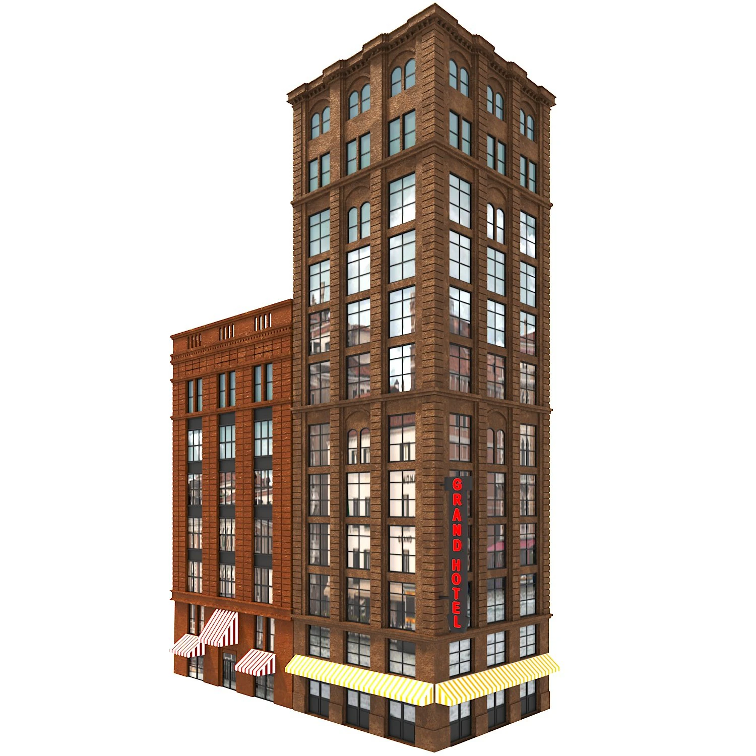 hotel Modelo 3D .c4d .max .obj .3ds .fbx .stl .blend 