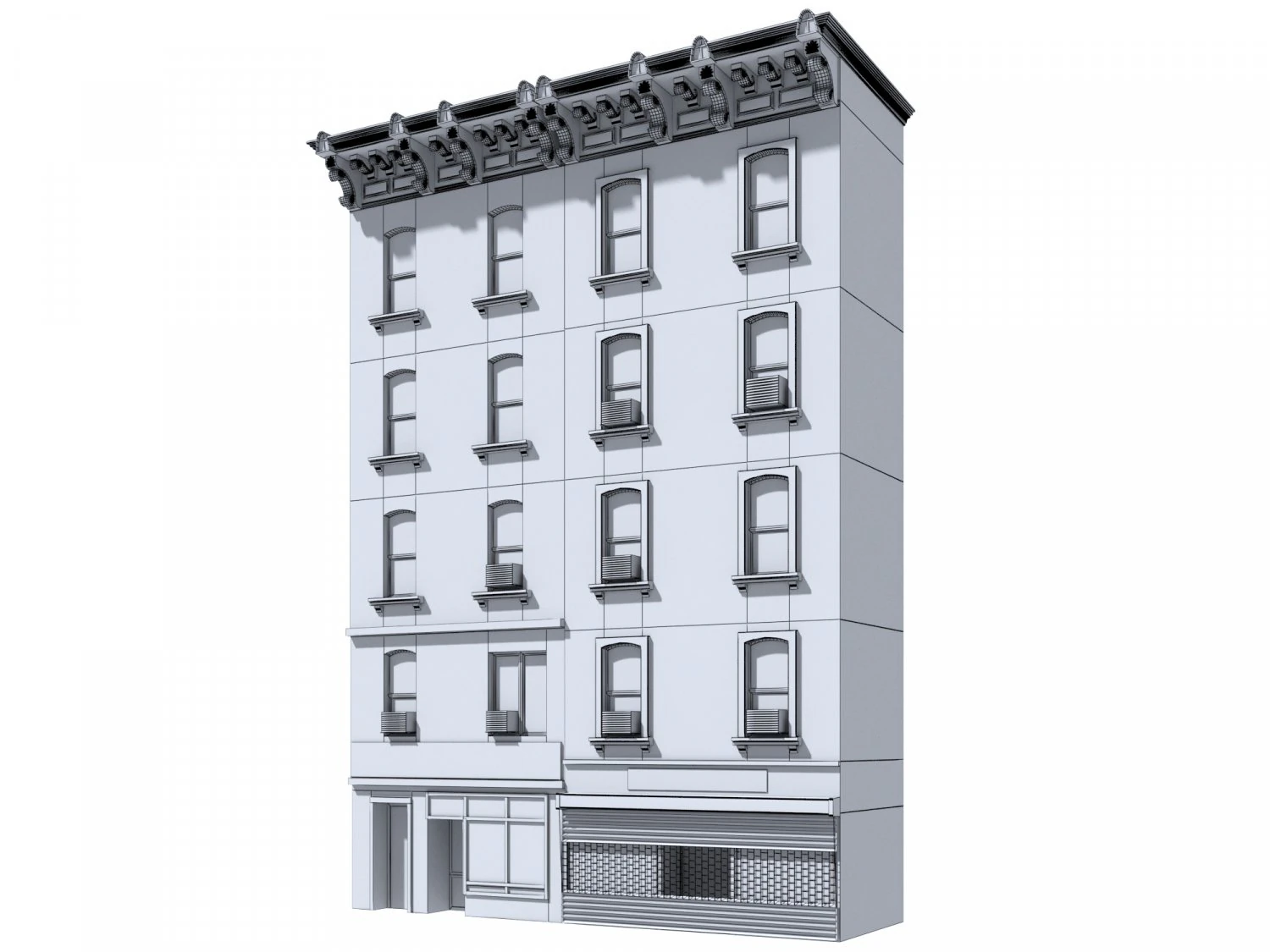 facadebuilding 3D Model .c4d .max .obj .3ds .fbx .stl .blend 