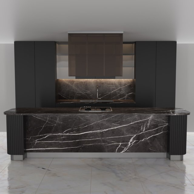 modernkitchen Model 3D .c4d .max .obj .3ds .fbx .stl .blend 