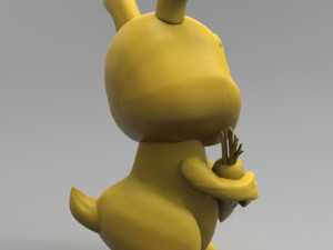 funny bunny with carrot Modelo 3D