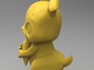 funny bunny with carrot Modelo 3D