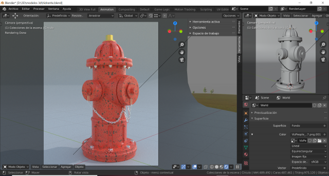 hidrante 3D 모델 .c4d .max .obj .3ds .fbx .stl .blend 