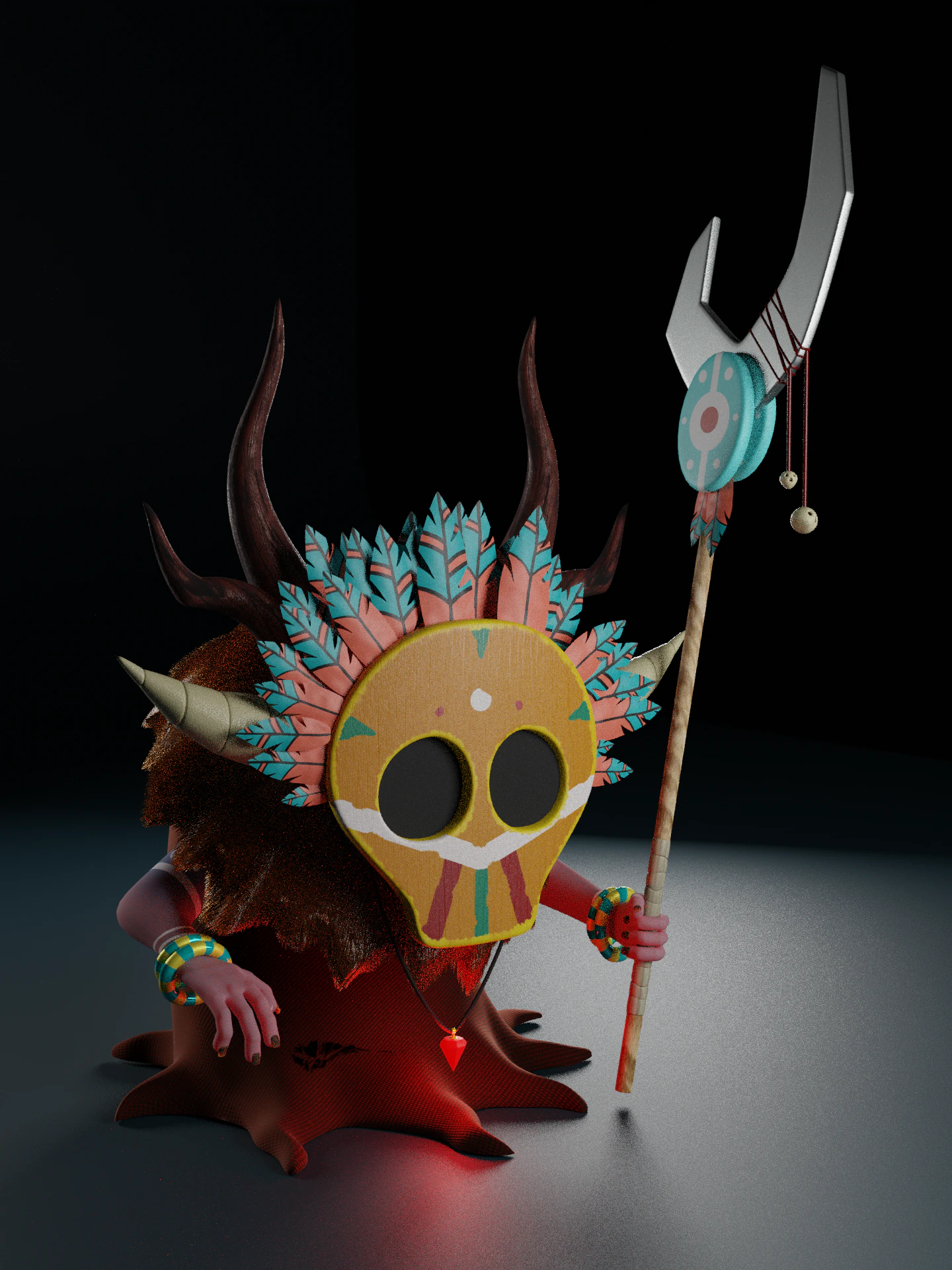 shaman 3D Model .c4d .max .obj .3ds .fbx .stl .blend 