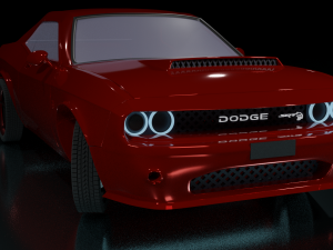 dodge challanger srt hellcat 3D Model