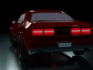 dodge challanger srt hellcat 3D Model