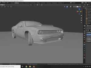 dodge challanger srt hellcat 3D Model
