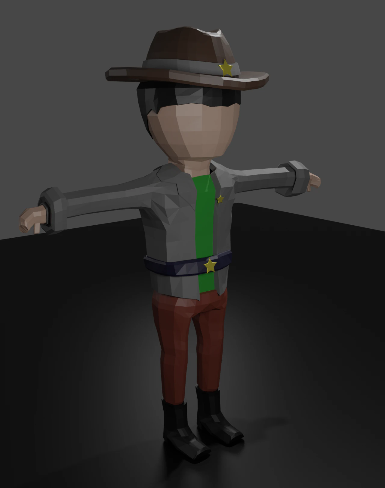 low poly man 3D Model .c4d .max .obj .3ds .fbx .stl .blend