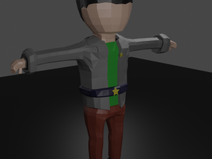 low poly man Model 3D