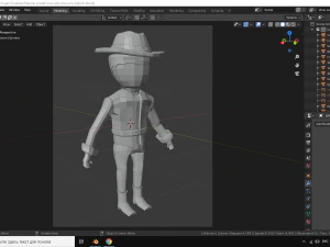 low poly man 3D Model