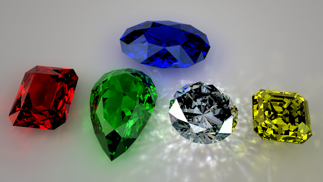 diamonds 3D 모델 .c4d .max .obj .3ds .fbx .stl .blend 