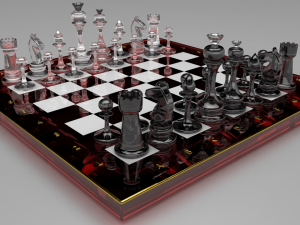 glass chess Model 3D