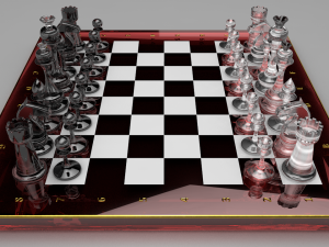 glass chess Model 3D