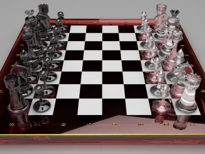 कांच शतरंज 3D मॉडल