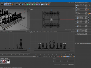 glass chess Model 3D