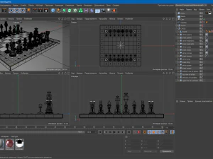 कांच शतरंज 3D मॉडल