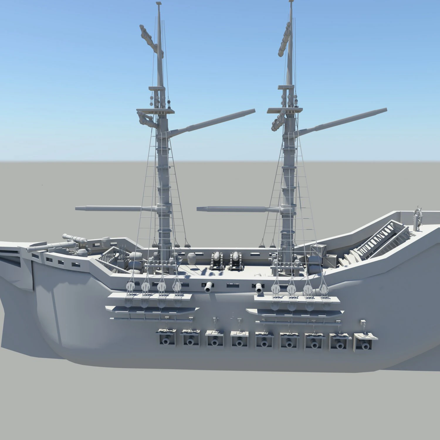 pirate ship 3D Model .c4d .max .obj .3ds .fbx .stl .blend 