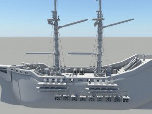 pirate ship 3D Model
