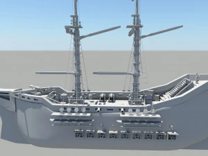 korsan gemisi 3D Model