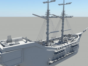 pirate ship 3D Modell