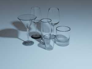 glass set 3Dモデル