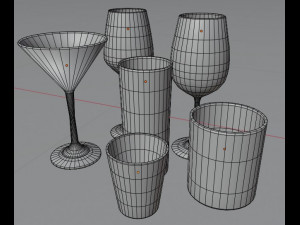 glass set Model 3D