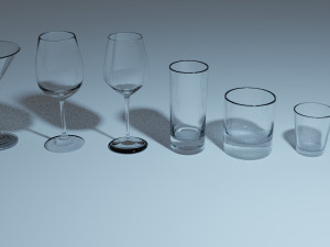 glass set Model 3D