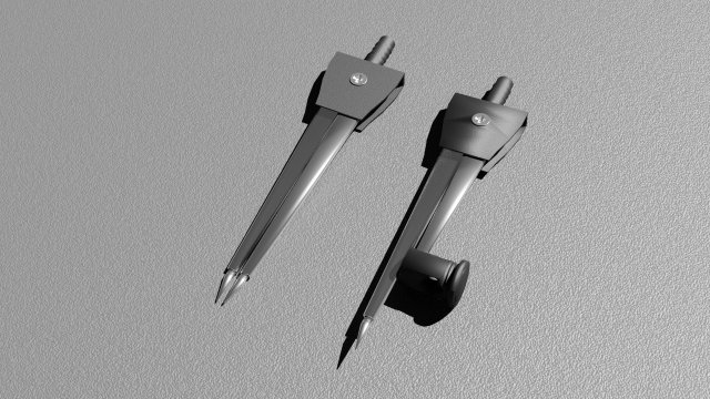 compass divider 3D Модель .c4d .max .obj .3ds .fbx .stl .blend 