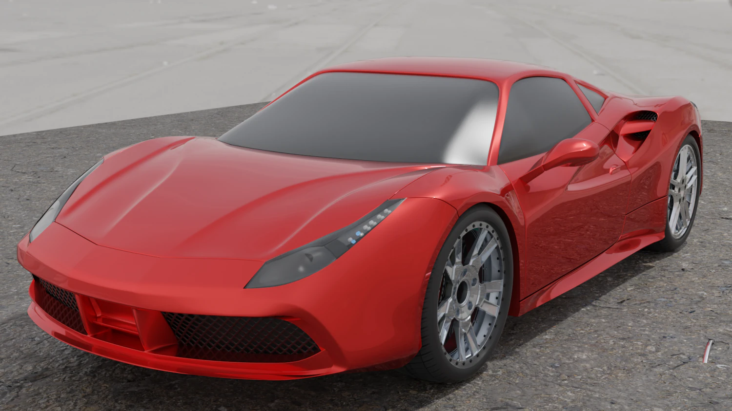 ferrari 488 gtb 3D Model .c4d .max .obj .3ds .fbx .stl .blend 