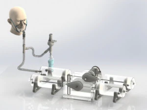 k&uuml;nstliches Atemschutzger&auml;t 3D Druckmodell