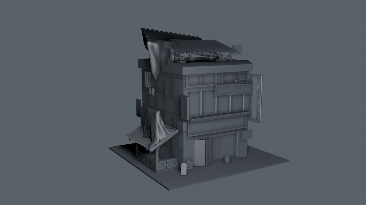 an old clothing store 3D Model .c4d .max .obj .3ds .fbx .stl .blend
