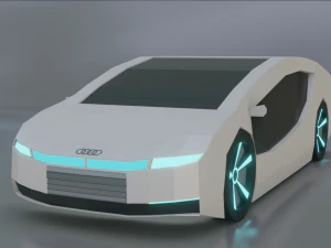 audi a9 mobil konsep futuristik low-poly Model 3D