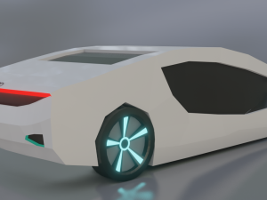 audi a9 futuristic concept car low-poly 3D Model