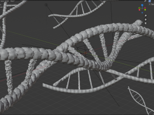 stylized dna double helix 3Dモデル