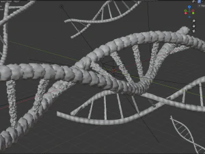 stylized dna double helix 3D Model