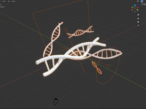 stylized dna double helix 3Dモデル