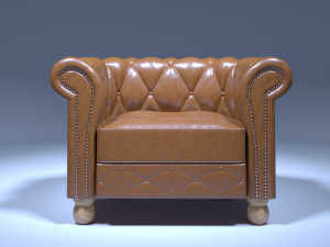 chesterfield armchair 3Dモデル