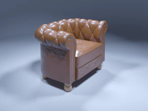 chesterfield armchair 3D Model