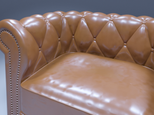 chesterfield armchair 3D 모델