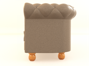 chesterfield armchair 3 seats 3D Model