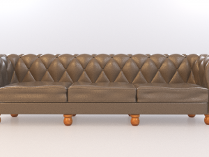 chesterfield armchair 3 seats 3D Model