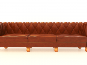 chesterfield armchair 3 seats 3D Model
