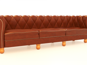 chesterfield armchair 3 seats 3D Model
