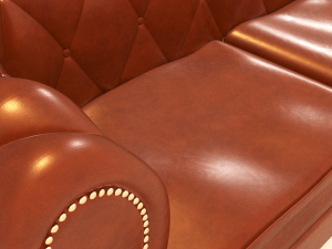 chesterfield armchair 3 seats 3D Model